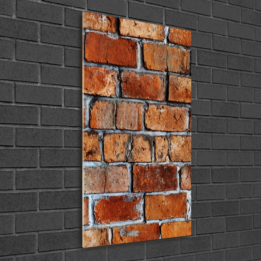 Print on a a glass Brick wall