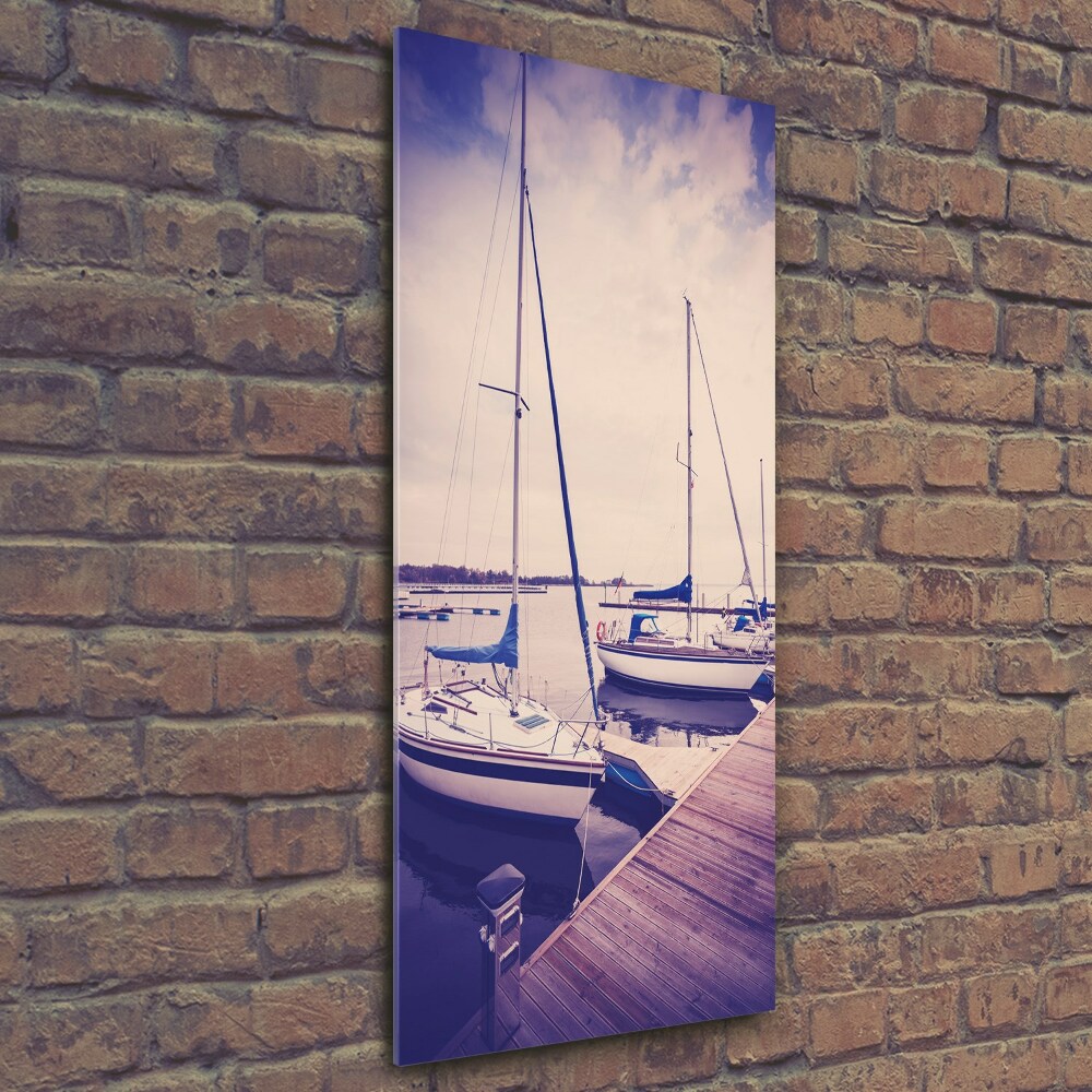 Wall art on glass Yachts