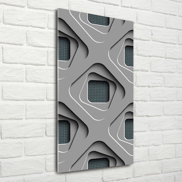 Glass picture wall art 3D abstraction