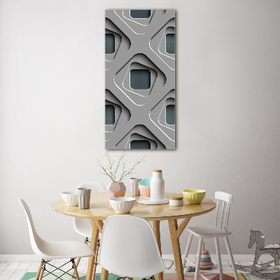 Glass picture wall art 3D abstraction