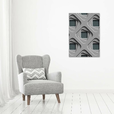 Glass picture wall art 3D abstraction