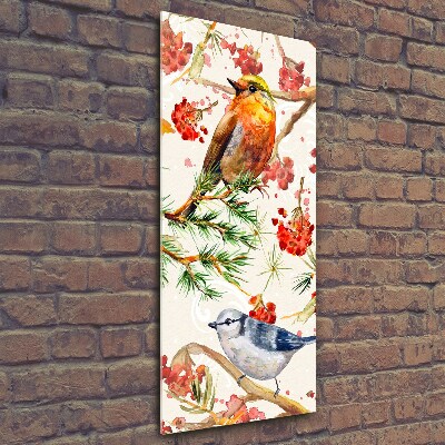 Photo printed on glass Birds and flowers