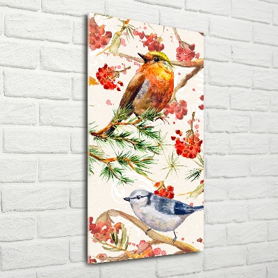 Photo printed on glass Birds and flowers