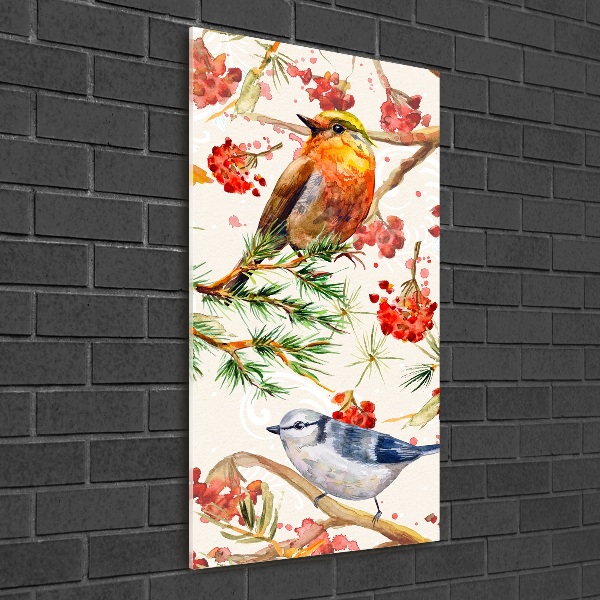 Photo printed on glass Birds and flowers