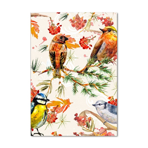 Photo printed on glass Birds and flowers