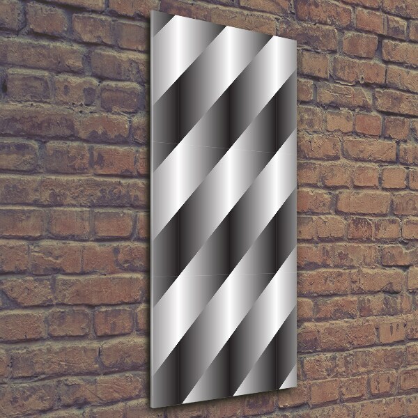 Printed glass wall art Abstraction stripes