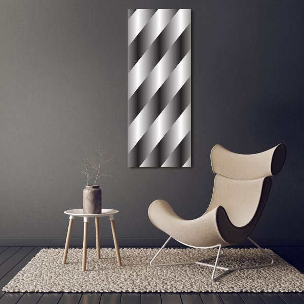 Printed glass wall art Abstraction stripes