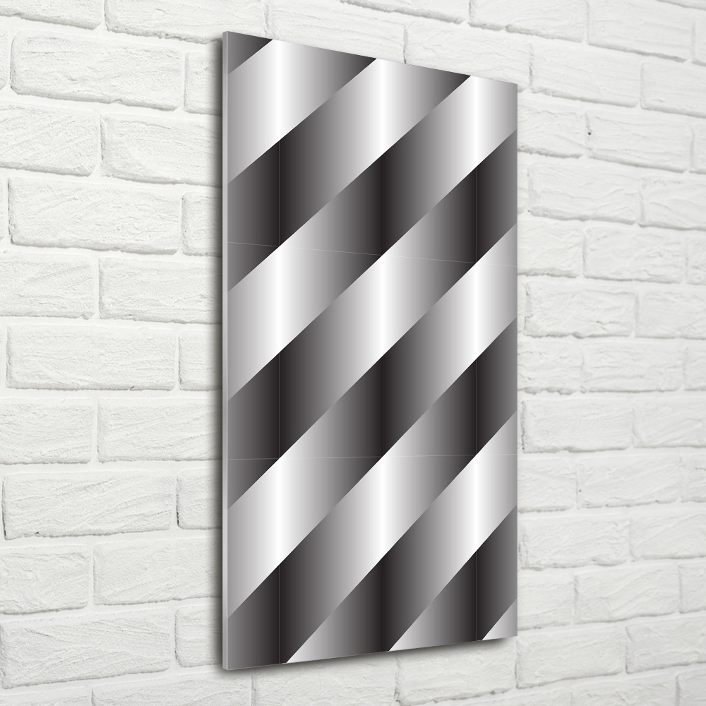 Printed glass wall art Abstraction stripes