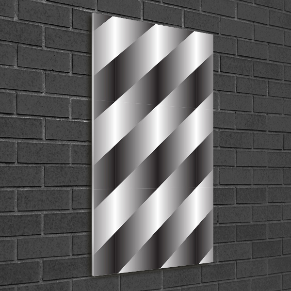 Printed glass wall art Abstraction stripes