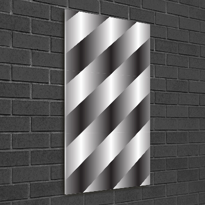 Printed glass wall art Abstraction stripes