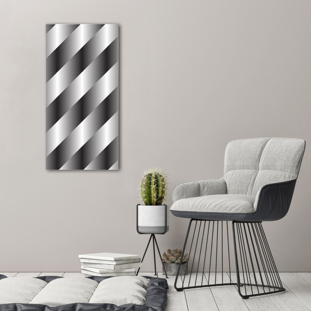 Printed glass wall art Abstraction stripes