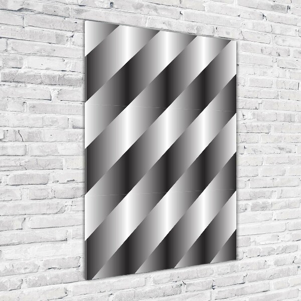 Printed glass wall art Abstraction stripes