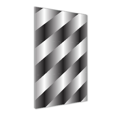 Printed glass wall art Abstraction stripes