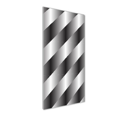 Printed glass wall art Abstraction stripes