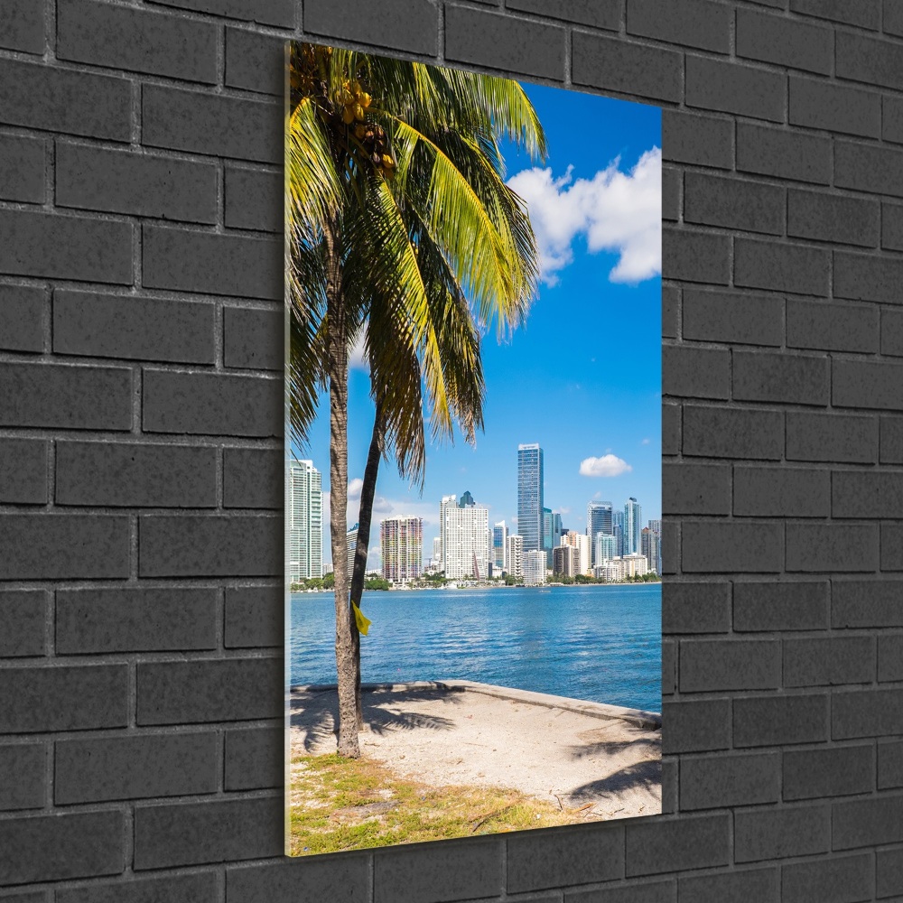 Photo printed on glass Miami