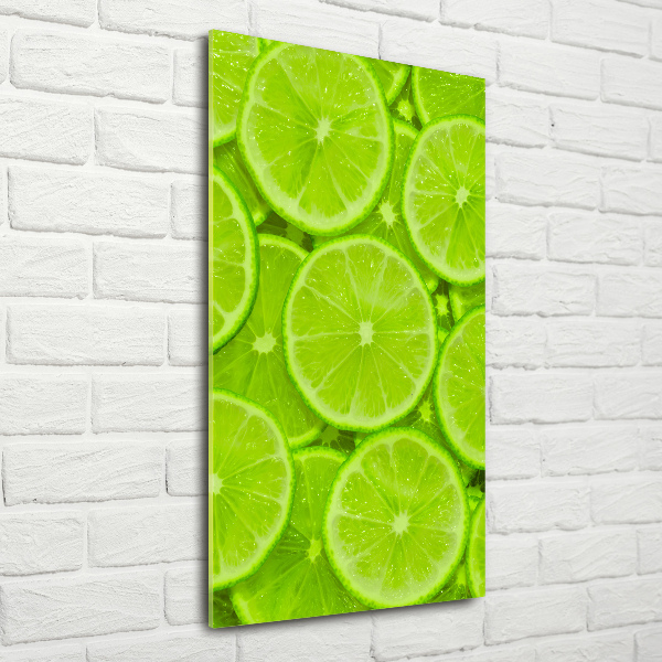 Wall art on glass Lime