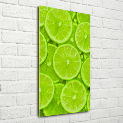 Wall art on glass Lime