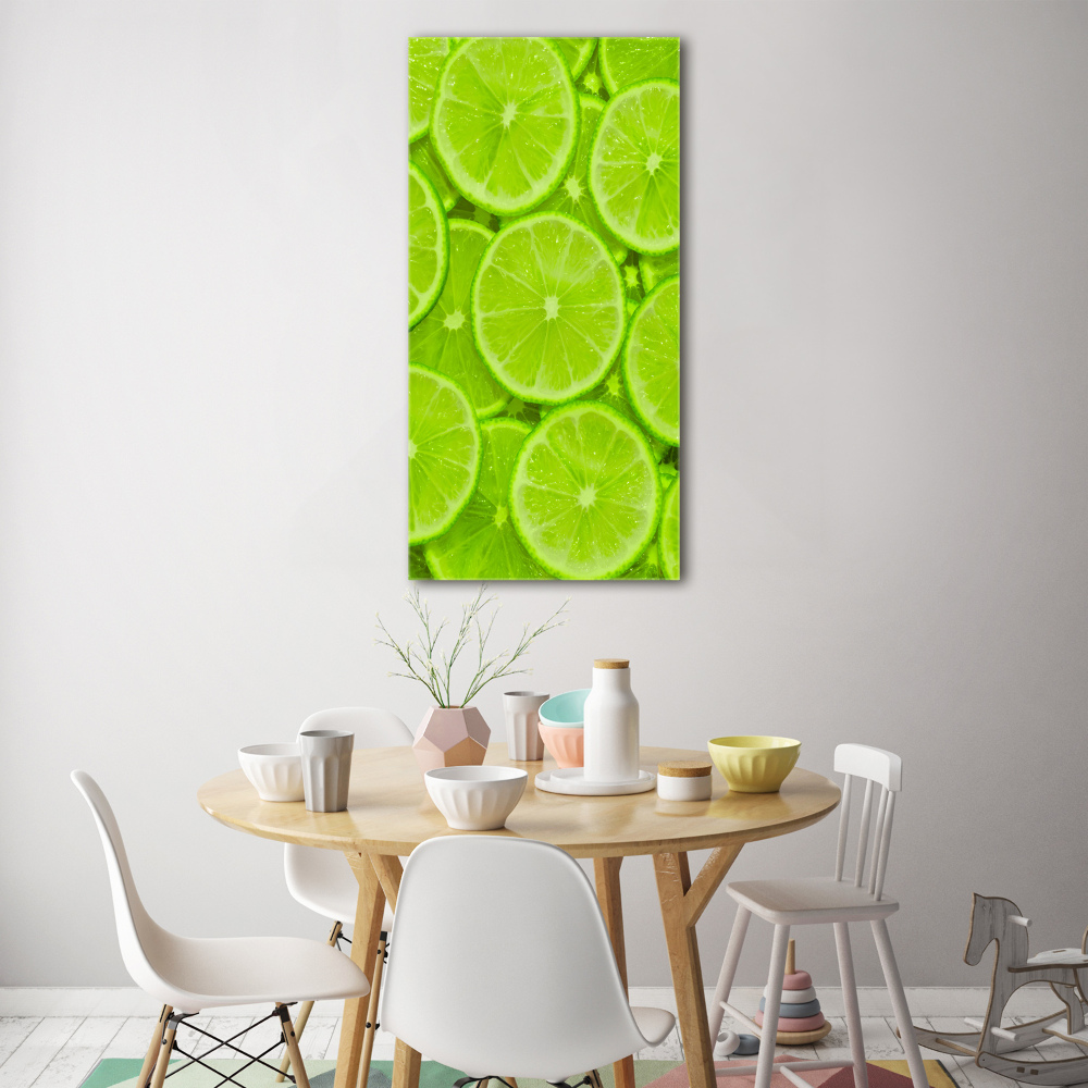 Wall art on glass Lime