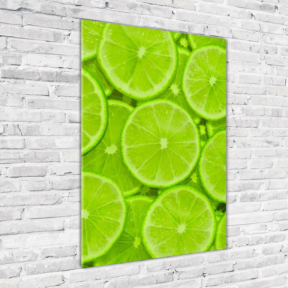 Wall art on glass Lime