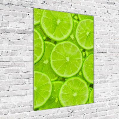 Wall art on glass Lime