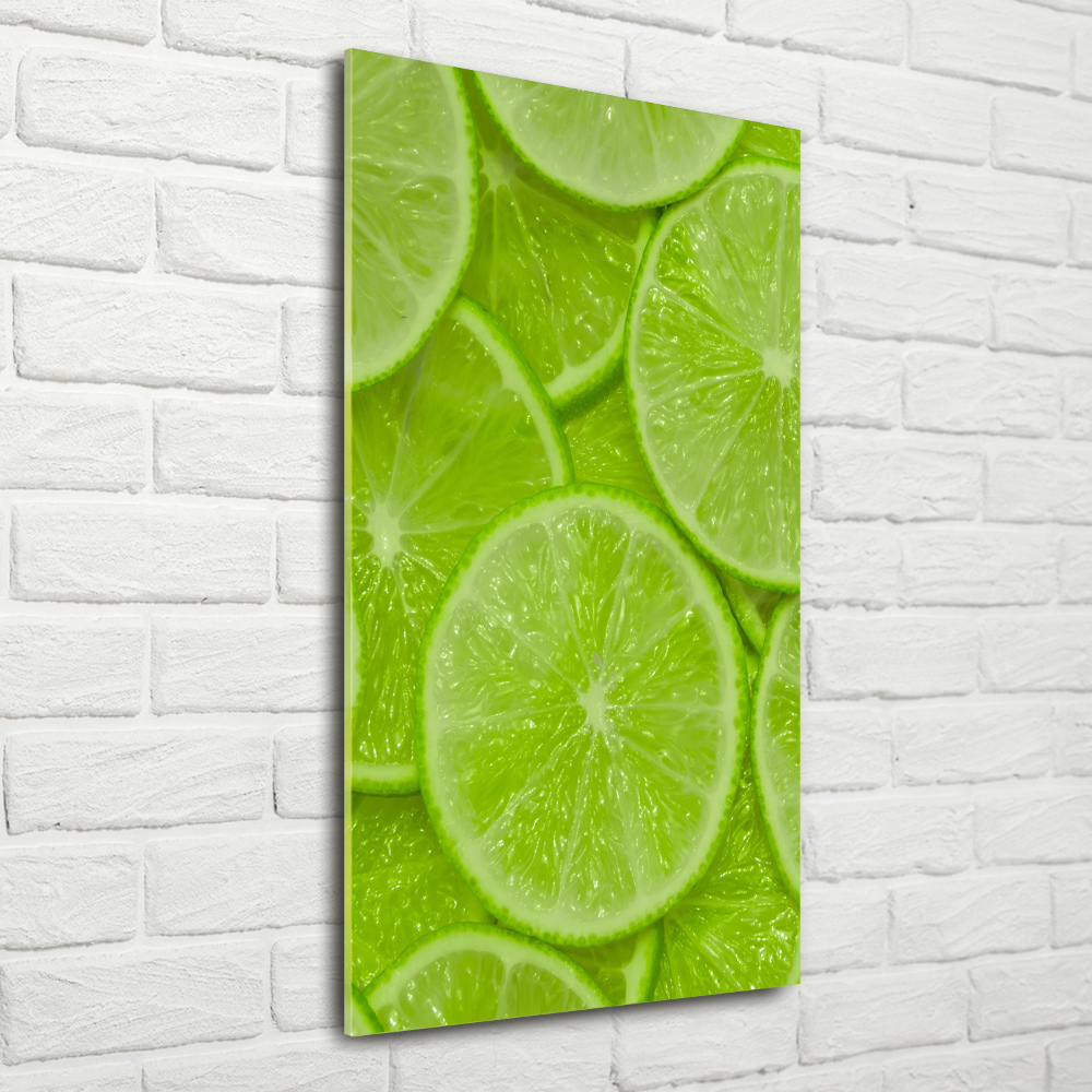 Wall art on glass Lime