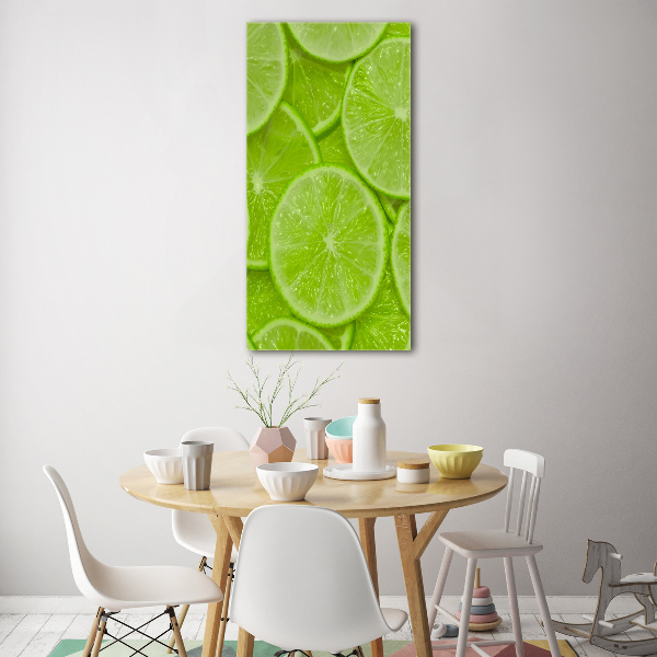 Wall art on glass Lime