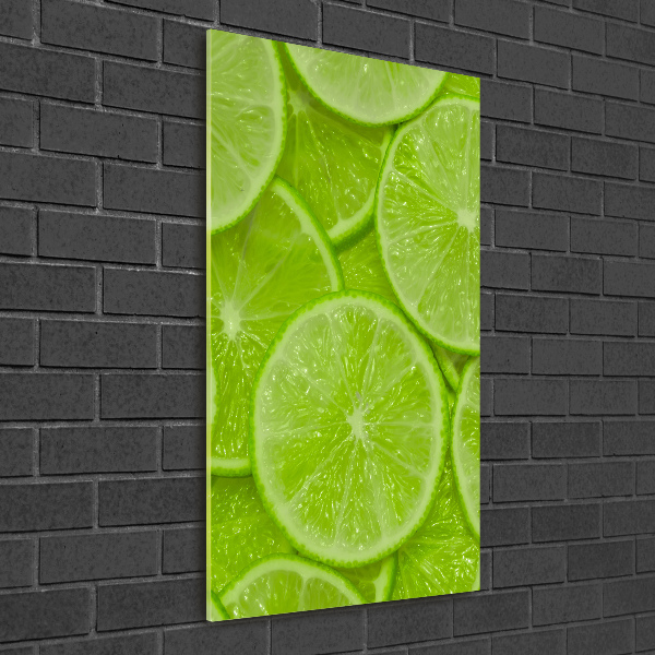 Wall art on glass Lime