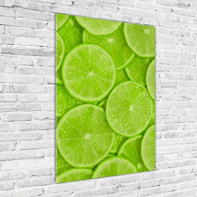 Wall art on glass Lime