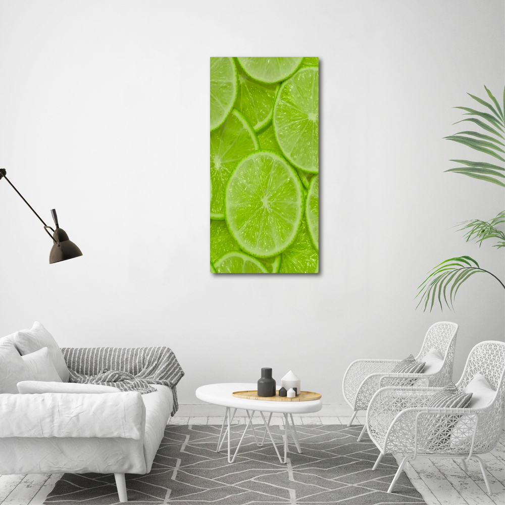 Wall art on glass Lime