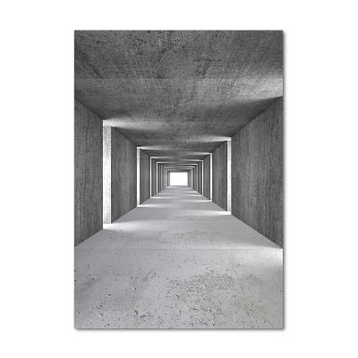 Printed glass wall art Concrete tunnel