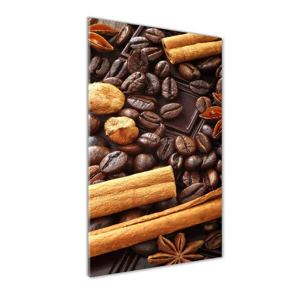 Wall art on glass Dark chocolate