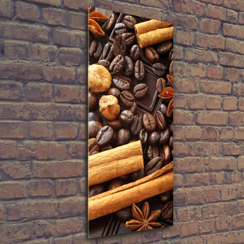 Wall art on glass Dark chocolate