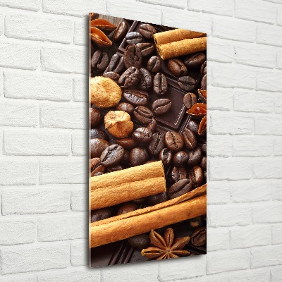 Wall art on glass Dark chocolate