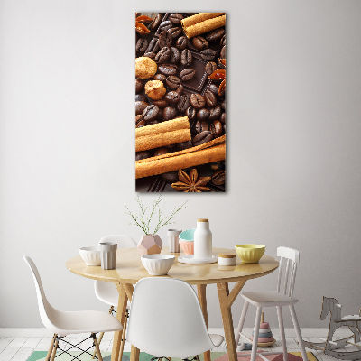 Wall art on glass Dark chocolate