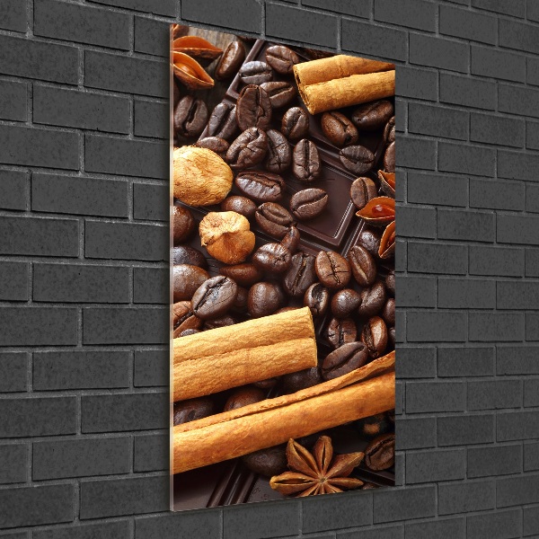 Wall art on glass Dark chocolate