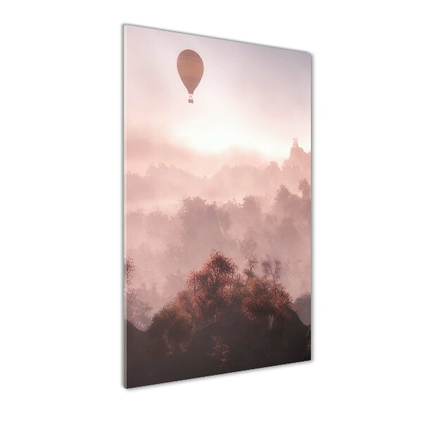 Print on a a glass Flying forest balloon