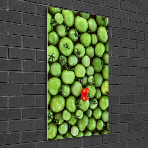 Wall art on glass Red tomato