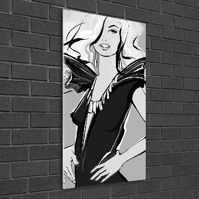 Wall art on glass Fashion illustration