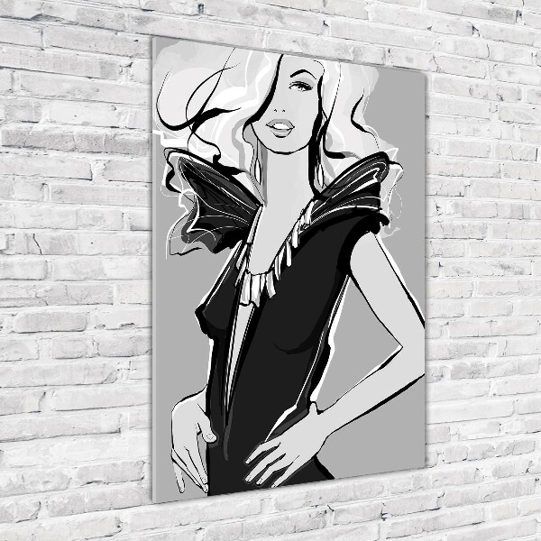 Wall art on glass Fashion illustration