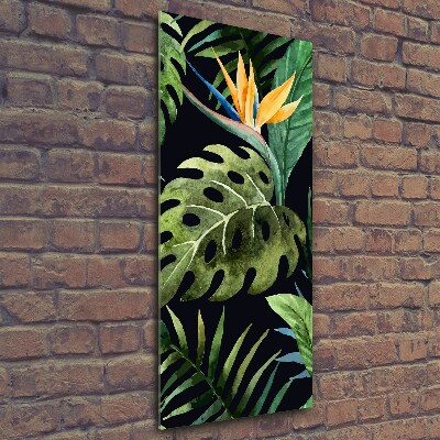 Glass wall art Hawaiian pattern