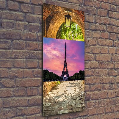 Glass picture wall art Eiffel Paris tower