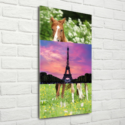 Glass picture wall art Eiffel Paris tower