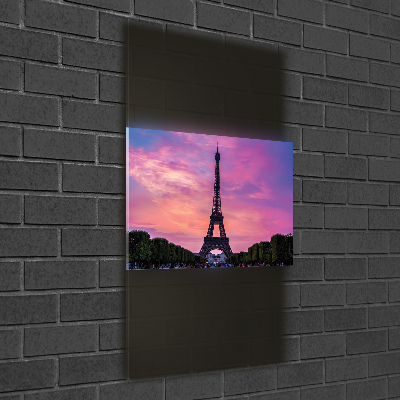 Glass picture wall art Eiffel Paris tower