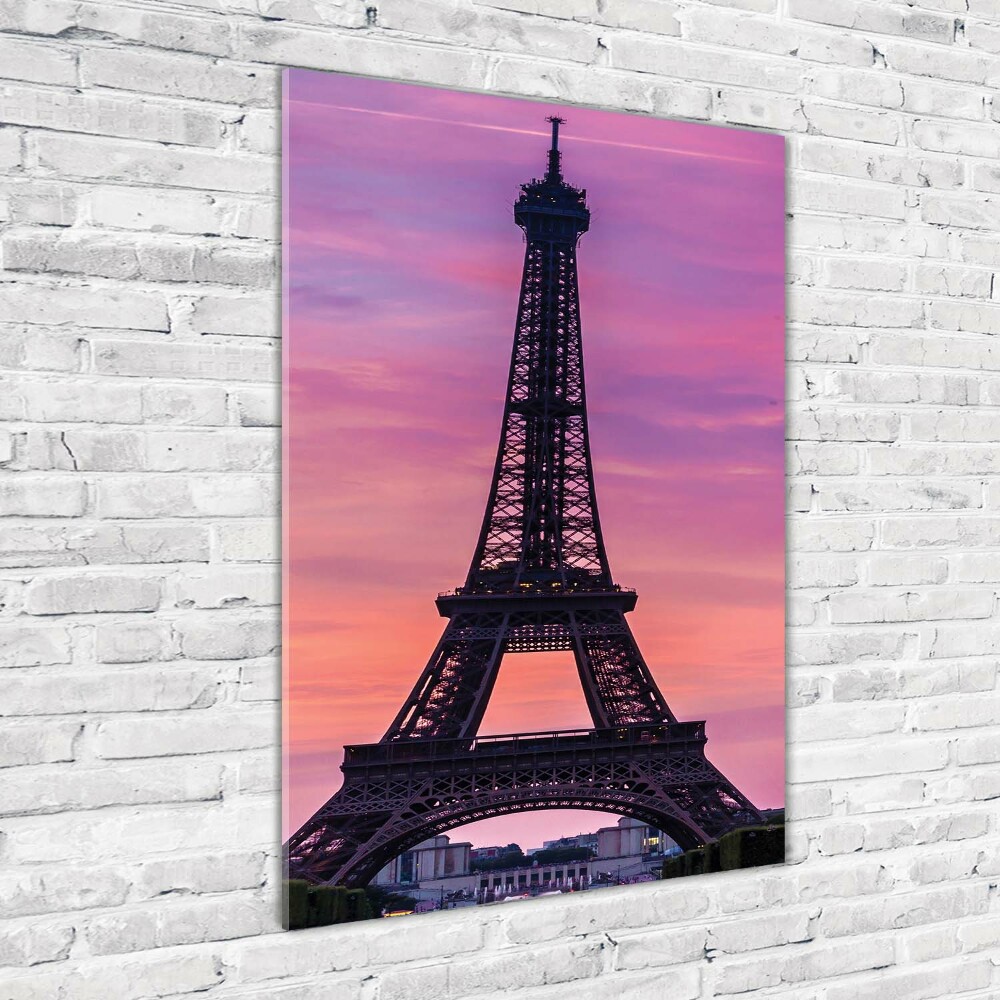 Glass picture wall art Eiffel Paris tower