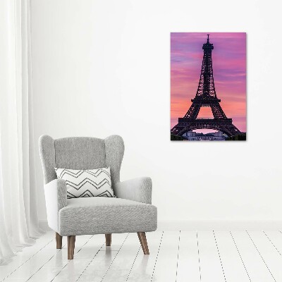 Glass picture wall art Eiffel Paris tower