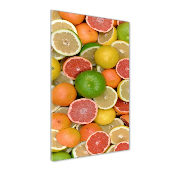 Wall art on glass Citrus fruits