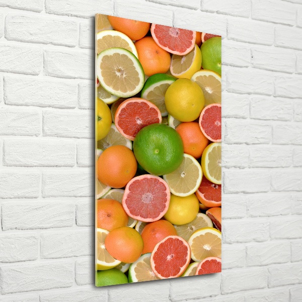 Wall art on glass Citrus fruits