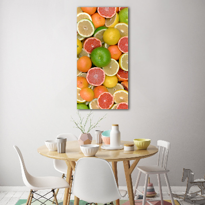 Wall art on glass Citrus fruits