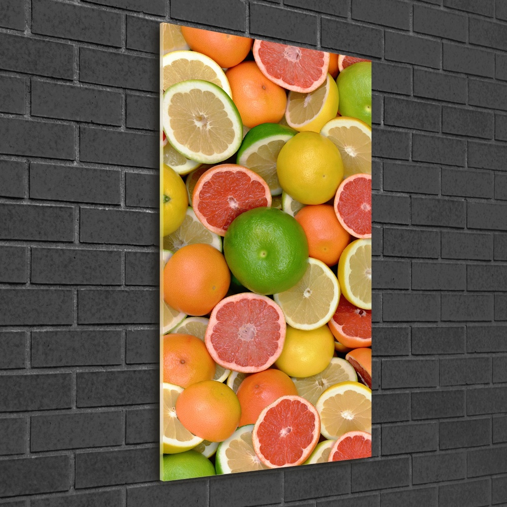 Wall art on glass Citrus fruits