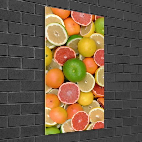 Wall art on glass Citrus fruits